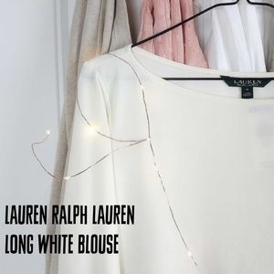 Lauren Ralph Lauren Long White Blouse in Cream